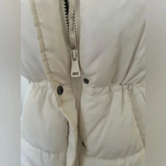 Off White Adjustable Waist Mid Length Puffer Vest - Size L - Picture 6 of 8